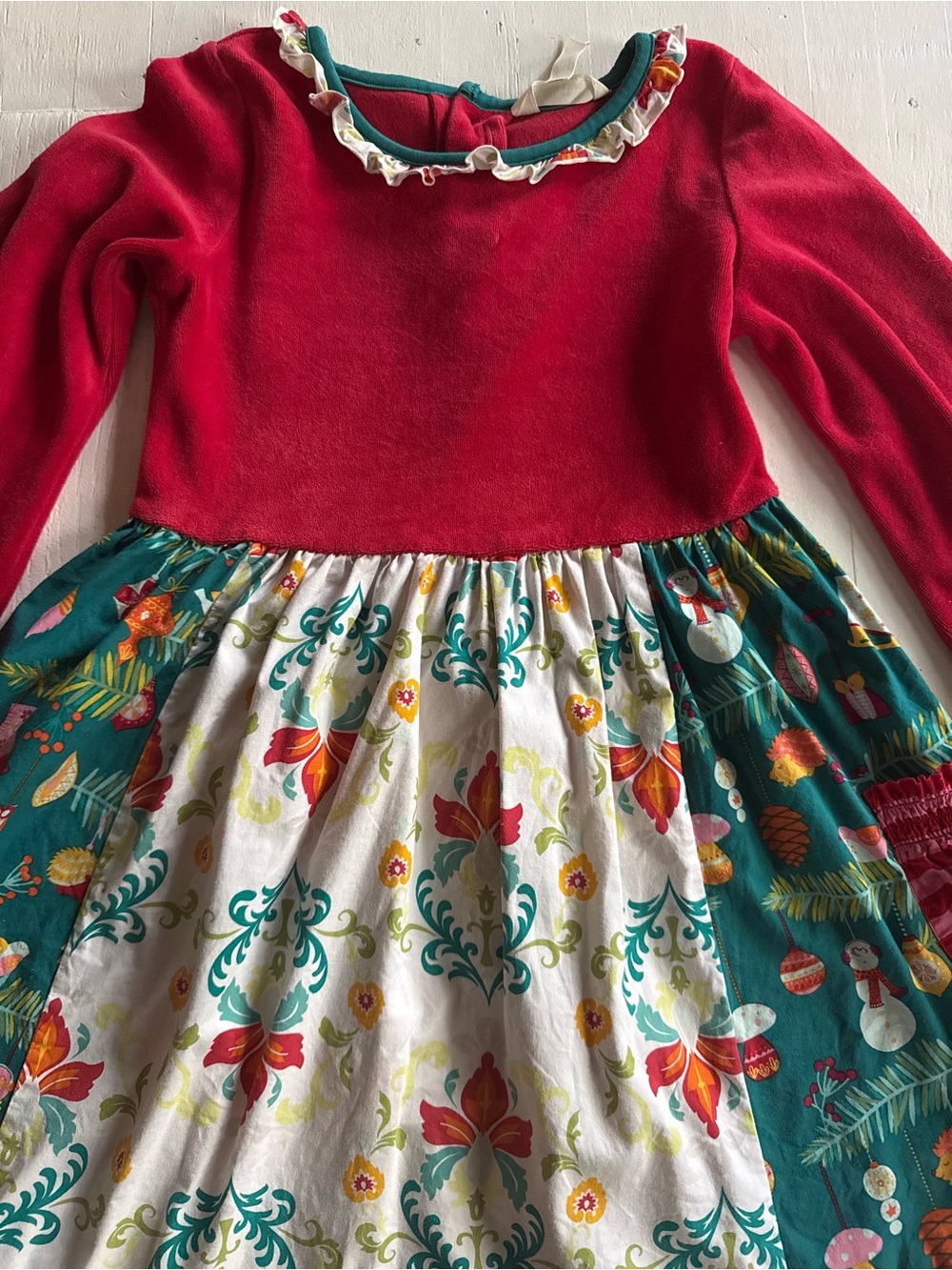 Girls Matilda Jane Holiday Floral Long-Sleeve Dress